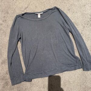 Victoria's Secret Charcoal Long Sleeve Pajama Top